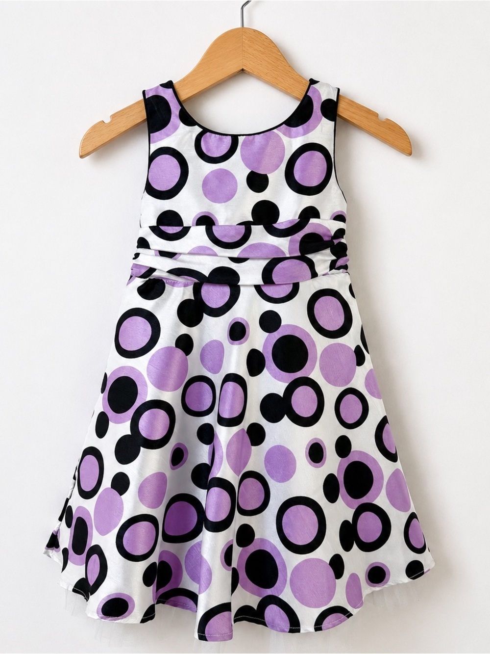 Sweet Heart Rose Size 3 Purple Black Polka Dot Party Dress Tulle
